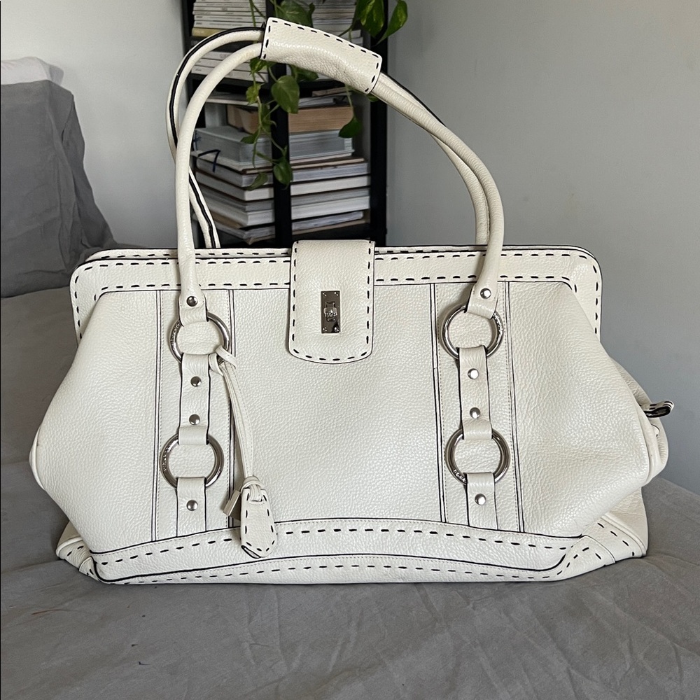 Vintage BCBG leather weekender bag